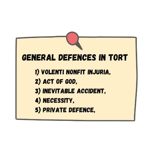 General defences in tort